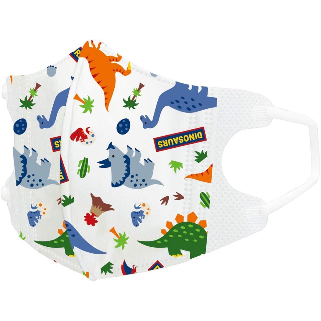 Skater (MSKB1-A) Mask แมสหน้ากากอนามัย ผ้าปิดจมูกสำหรับเด็ก ลาย Dinosaurs ไดโนเสาร์ แพ็ค 5 ชิ้น ของแท้จากญี่ปุ่น