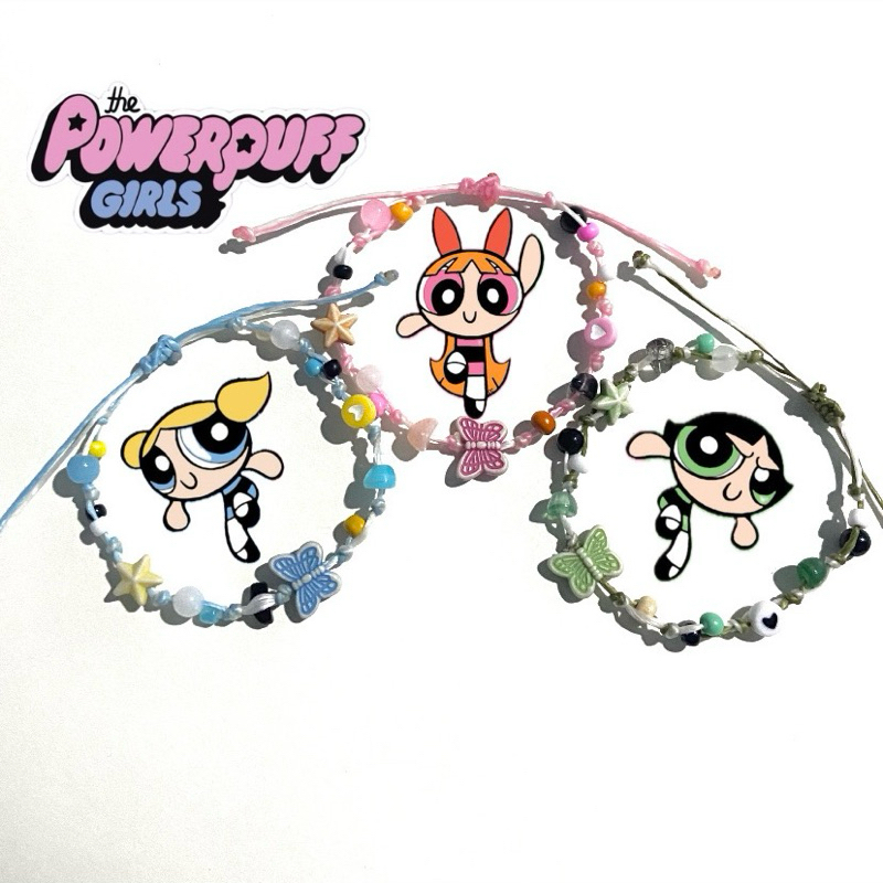 กำไลเชือกถัก The Powerpuff girls🩷💚🩵