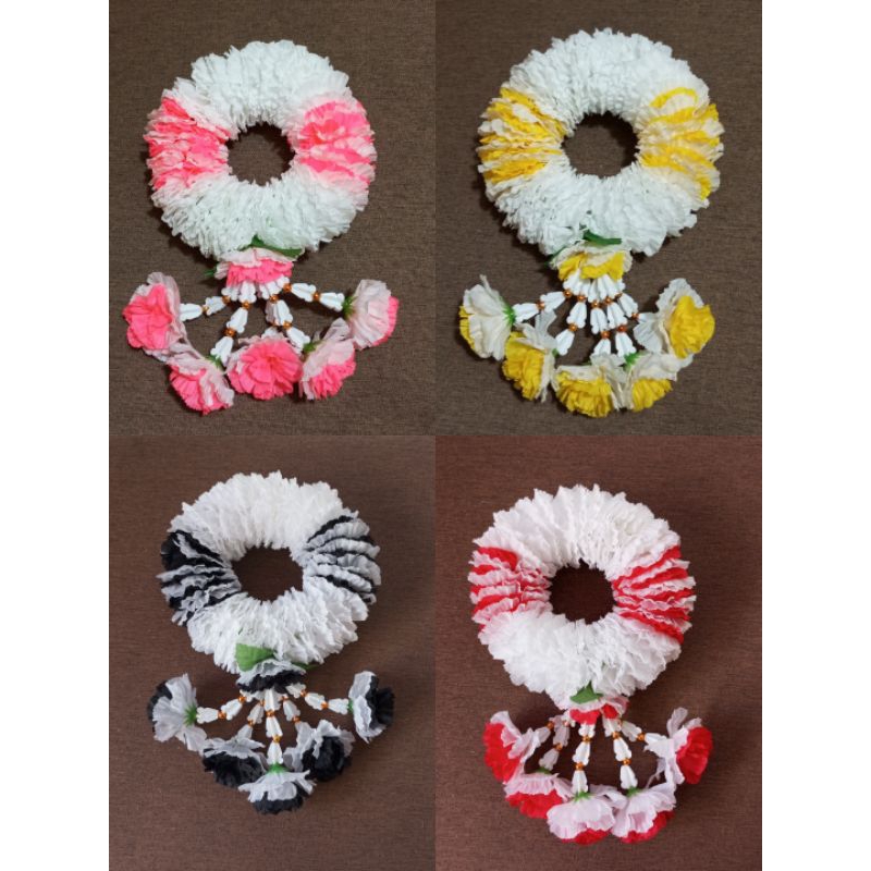 พวงมาลัยกลม ดอกดาวเรือง ทูโทน ฟูๆๆ - รูปที่ 3