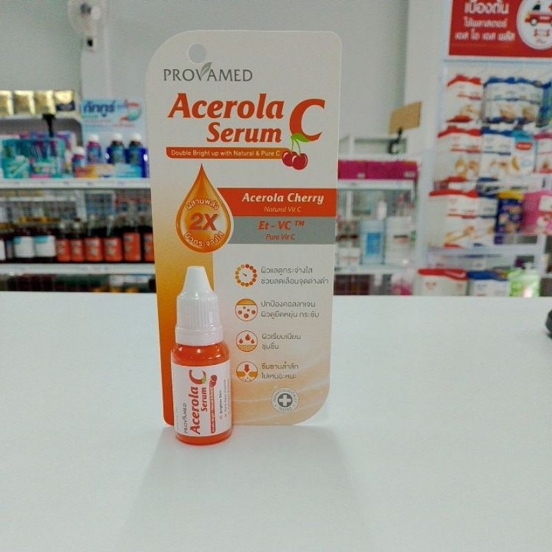 PROVAMED เซรั่มบำรุงผิว Acerola C Serum (Acerola Cherry Natural Vit C) ขนาด 15 มล.