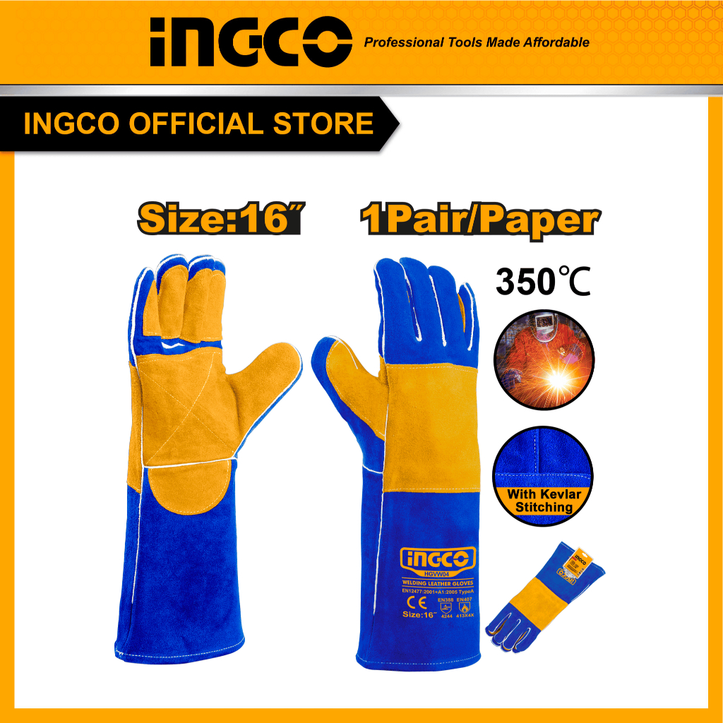 INGCO ถุงมือช่างเชื่อม HGVW04 INGCO