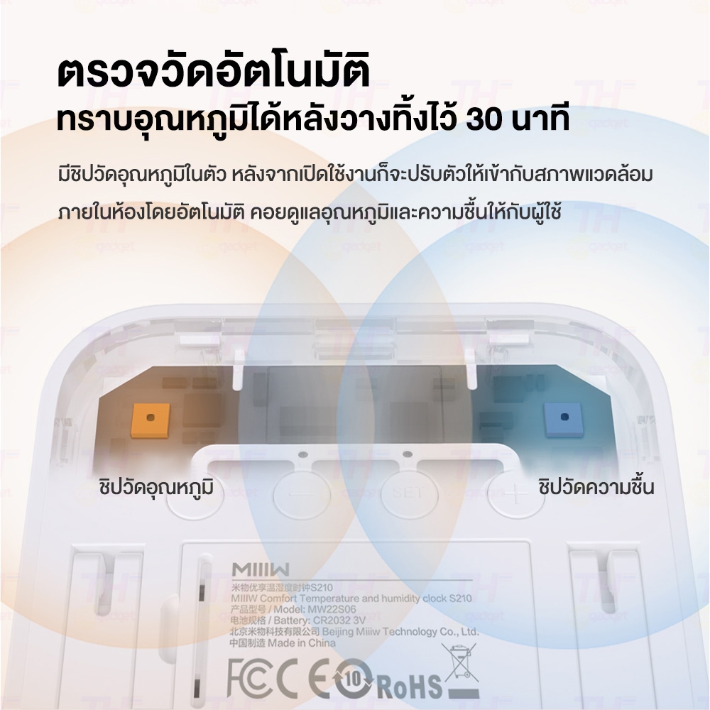 MIIIW Thermo-Hygrometer เครื่องวัดอุณหภูมิและความชื้น แสดงข้อมูล 5 ดีไซน์หน้าจอแบบใหม่ วัดอุณหภูมิและความชื้นอัตโนมัติ - รูปที่ 4