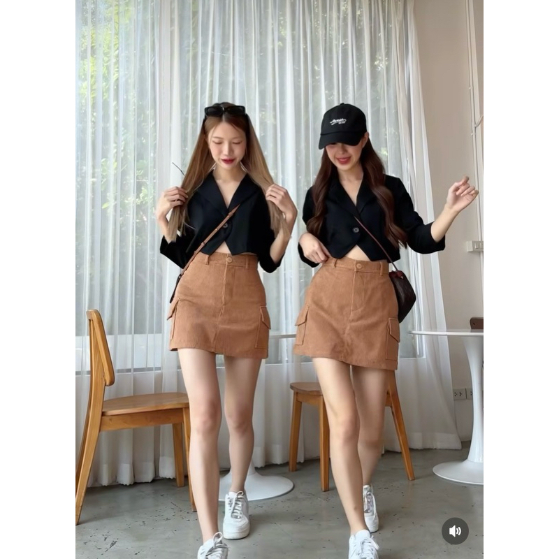 Chicky bazer crop  เบเซอร์ครอปแขนยาว