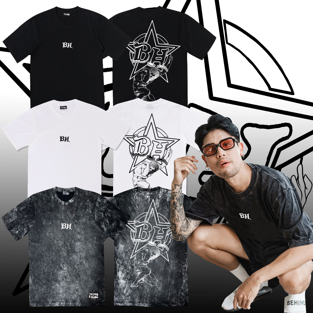 BEHIND เสื้อยืด “THE SAVIOR “ แขนสั้น แนวสตรีท Oversize เสื้อยืดชาย หญิง