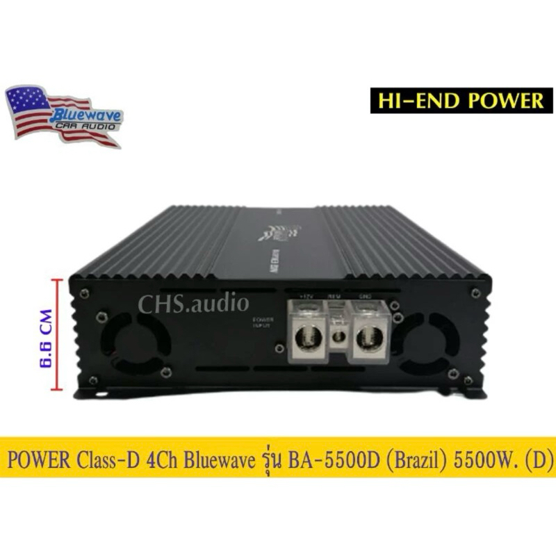 เพาเวอร์แอมป์ POWER AMP Class​D​ Bluewave​รุ่น BA-5500.1D (Brazil)​5500Watt​ RMS - รูปที่ 3