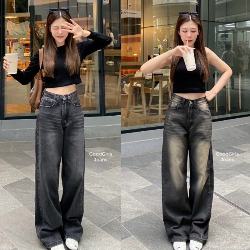 กางเกงยีนส์ Black Baggy กระบอกใหญ่