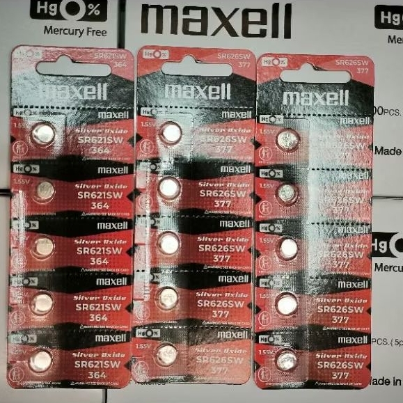 ถ่านกระดุม Maxellของแท้ SR-626SW/SR-621SW ถ่านใส่นาฬิกาข้อมือ