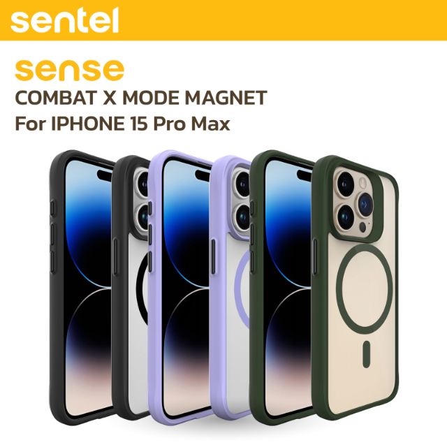 SENSE เคสไอโฟนใสกันกระแทก รุ่น COMBAT X MODE MAGNET FOR IPHONE 15 Promax เคสไอโฟน