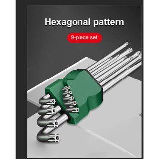 ชุดประแจหัวดาว ตัวแอล เครื่องมือช่าง ยาวพิเศษ 9 ชิ้น หัวตัด …