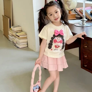 Babyonline(Y362)A5 (ส่งด่วน1วัน)เสื้อยืดคอกลมแขนสั้นสำหรับเด็กลายการ์ตูนสุดน่ารัก ผ้าฝ้าย นิ่ม ระบายอากาศ