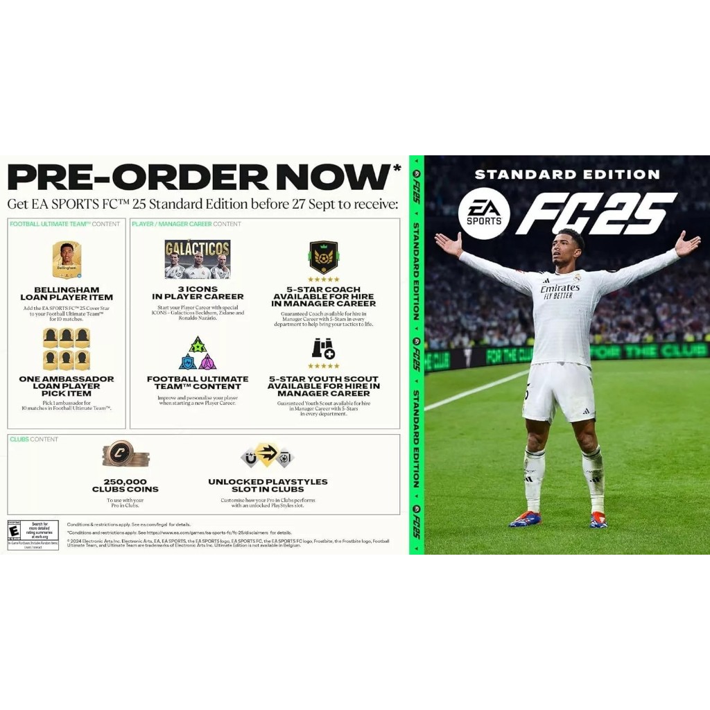 EA SPORTS FC 25 (โซน3 Asia) (สินค้าพร้อมส่ง) PS5-PS4-Switch (PLAYSTATION)(Nintendo Switch)