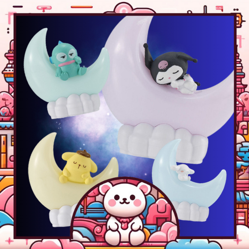 [พร้อมส่ง] ของแท้ 💯  โคมไฟ ซาริโอ กาชาปอง / Sanrio Characters Moon Light Mascot [Bandai]