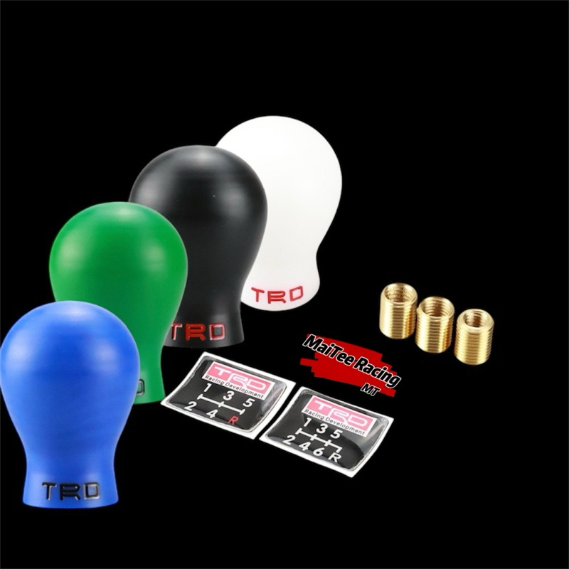 หัวเกียร์ TRD NISMO สีเขียว หัวเกียร์แต่ง + อะแดปเตอร์ต่อ   ( ❗️เกียร์ออโต้แบบมีปุ่มกด + เชฟแบบตอก ไ