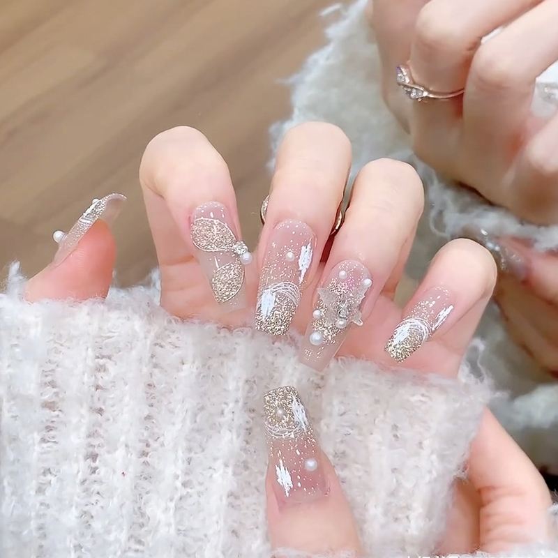 🇹🇭พร้อมส่งในไทย🇹🇭 ผลิตภัณฑ์ใหม่ทำเล็บ สไตล์โมเดิร์น ผีเสื้อเจาะเล็บปลอม หลากหลายสไตล์[DD264]