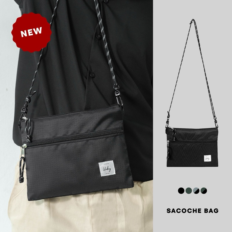 กระเป๋าสะพายข้าง SACOCHE BAG ผ้าร่ม พร้อมจัดส่ง ส่ง 1-2วัน