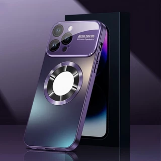 เคสแบบแก้วผิวด้าน แม่เหล็กกันเลนส์กล้อง กันกระแทก สำหรับ iPhone 14 ProMax 13 Pro 12 11 เคสไอโฟน