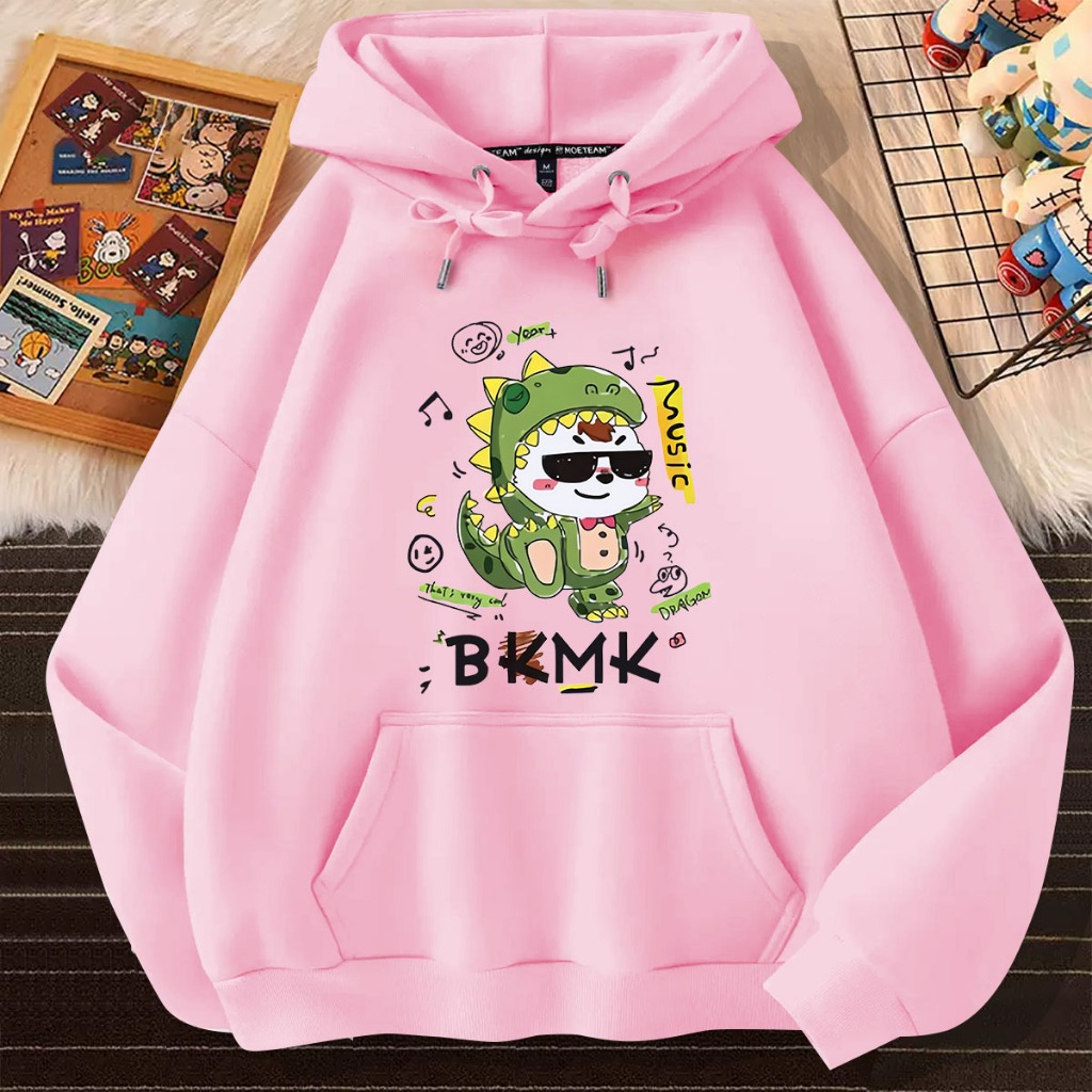 L854เสื้อฮู้ดแขนยาวใส่ได้ทั้งชายและหญิง ผ้าโพลีเอสเตอร์ใส่สบาย เสื้อแฟชั่นลายน่ารัก - รูปที่ 6