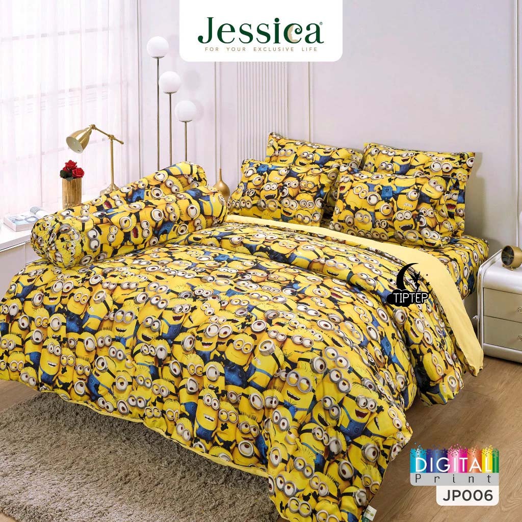Jessica Digital Print JP006 ชุดผ้าปูที่นอน 3.5/5/6 ฟุต (ไม่รวมนวม) Minions มินเนี่ยน