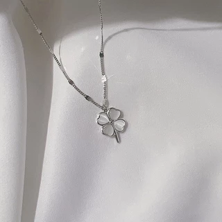 BWjewerly Lucky Clover สร้อยคอสั้น สร้อยแฟชั่น สร้อยหินนำโชค