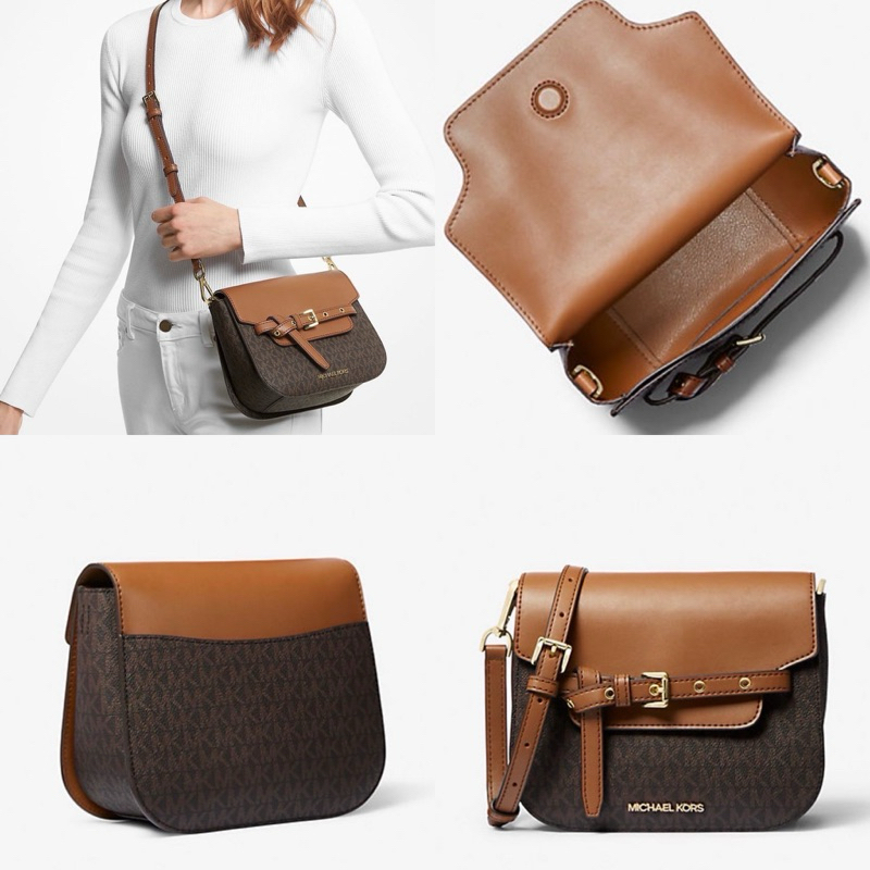 🎀(สด-ผ่อน) 9 นิ้ว 35S2GU5C1B EMILIA SMALL SADDLE CROSSBODY BAG