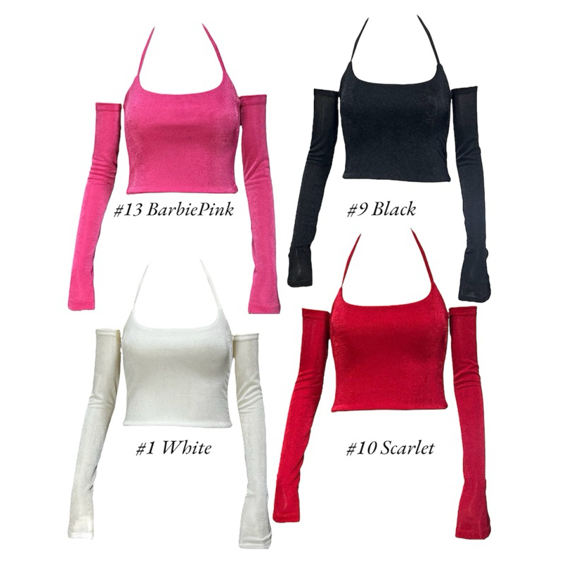 MML208🍎เสื้อคล้องคอ🍎แขนยาว🍎