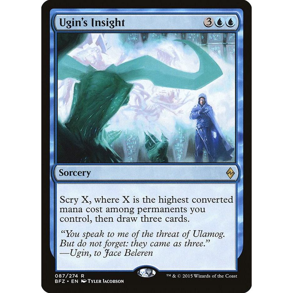 MTG - Magic The Gathering - Battle for Zendikar - Ugin's Insight - Near Mint - Japanese