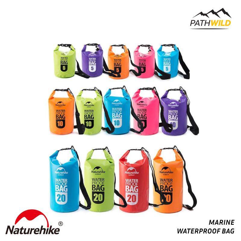 NATUREHIKE MARINE WATERPROOF BAG กระเป๋ากันน้ำ เปิด ปิดด้วยการม้วนปาก เหมาะกับการใส่อุปกรณ์อิเล็กทรอนิกส์