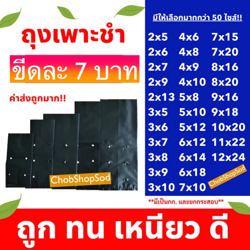 ลิ้ง1ขีด ราคาส่ง ถุงเพาะชำ ถุงเพาะต้นไม้ เจาะรู หนา เหนียว คุ้มค่า