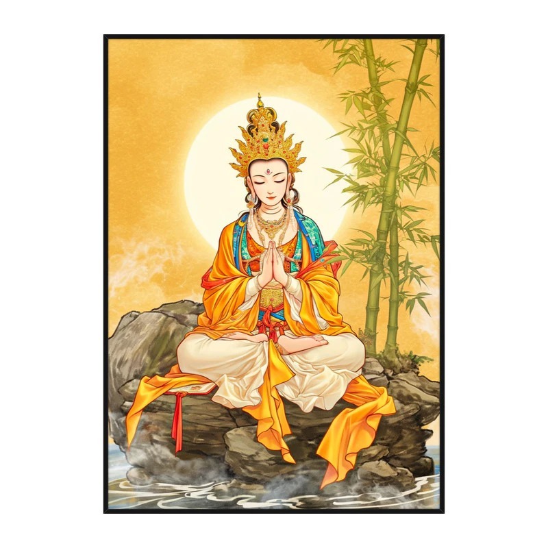 Diamond Painting 5D DIY เจ้าแม่กวนอิม เทพ ศาสนา ครอสติสคริสตัล 5 มิติ ปักครอสติส ภาพติดเพชร 30×40 cm ราคา ถูกที่สุด ดีลบีเคเค แกลเลอรีภาพที่ 7
