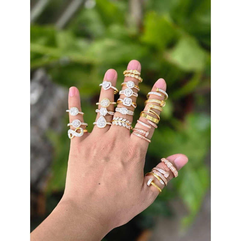 ⚡️พร้อมส่ง⚡️ แหวนCZ แฟชั่น เลือกลายได้ในตะกร้า