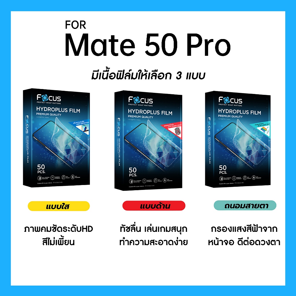 ฟิล์มไฮโดรพลัส Focus สำหรับ Samsung Galaxy Tab A11 (8.7 in) เต็มจอ มีอุปกรณ์ติดฟิล์มให้
