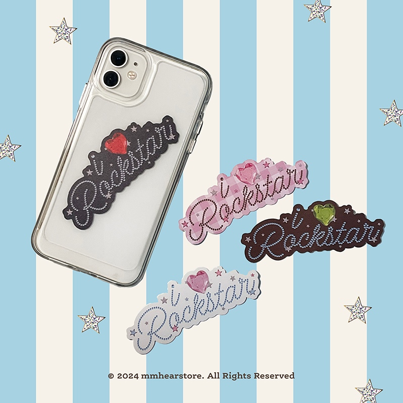 I love rockstar sticker สติ๊กเกอร์ไดคัท (🚨ไม่ใช่สติ๊กเกอร์เพชรจริงนะคะ เป็นสติ๊กเกอร์รูปเพชรค่ะ) | mmheartstore