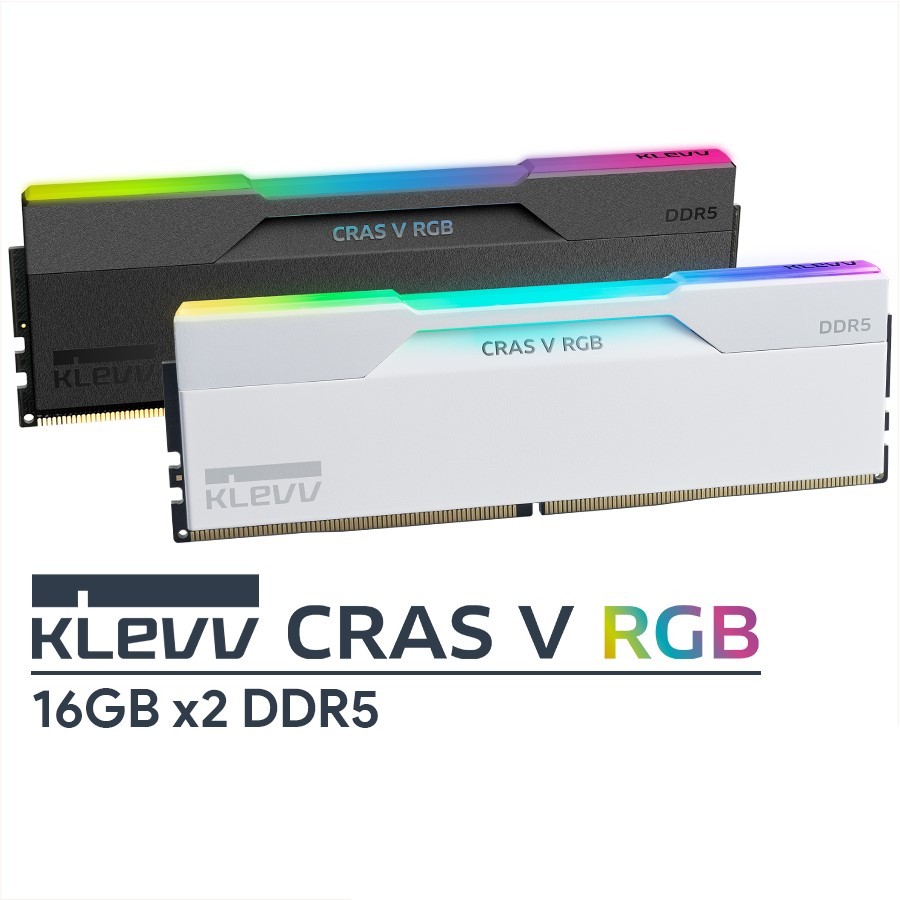 RAM KLEVV CRAS V RGB DDR5 Gaming OC Memory - 32GB (16GBx2) 48GB (24GBx2) 64GB (32GBx2) 6000MHz