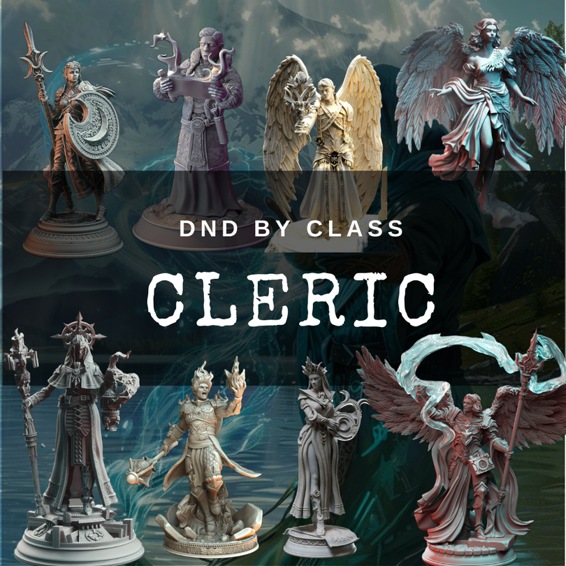 Cleric Class I รวมโมเดลอาชีพ Cleric (งานเรซิ่นสีเทา ฐาน 1 นิ้ว)
