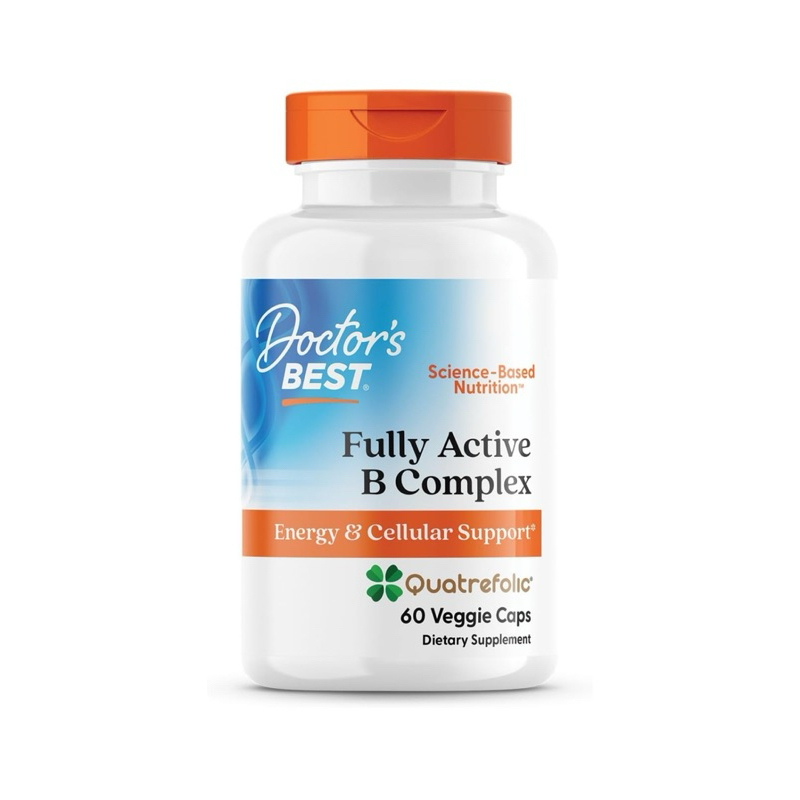 EXP 4/27 Doctor's Best Fully Active B Complex Supports Energy Nervous System Optimal Health 60 Veggi