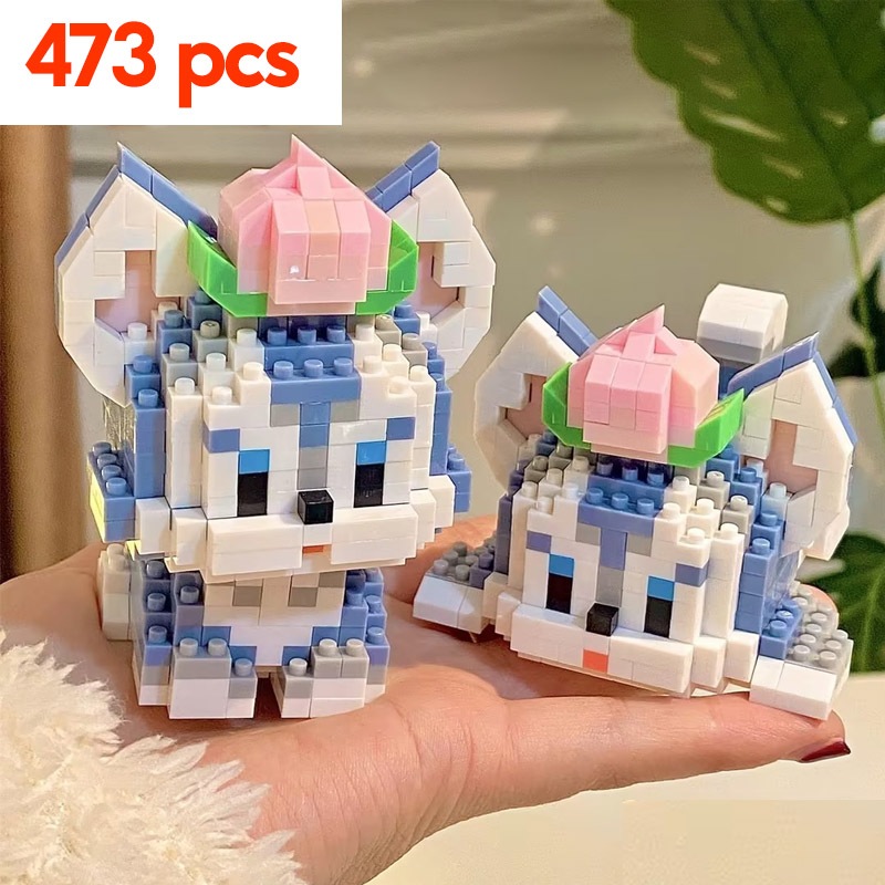 ของเล่นบล็อกตัวต่อ บล็อกตัวต่อ รูปสัตว์เลี้ยง สุนัขน่ารัก บล็อกตัวต่อ DIY ของเล่นเสริมการเรียนรู้ สําหรับเด็ก