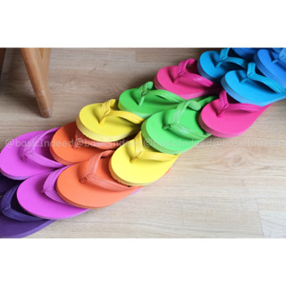 Basic Indeed  รองเท้าแตะ รองเท้าแตะคีบสีพื้น ออกใบกำกับภาษีไ…