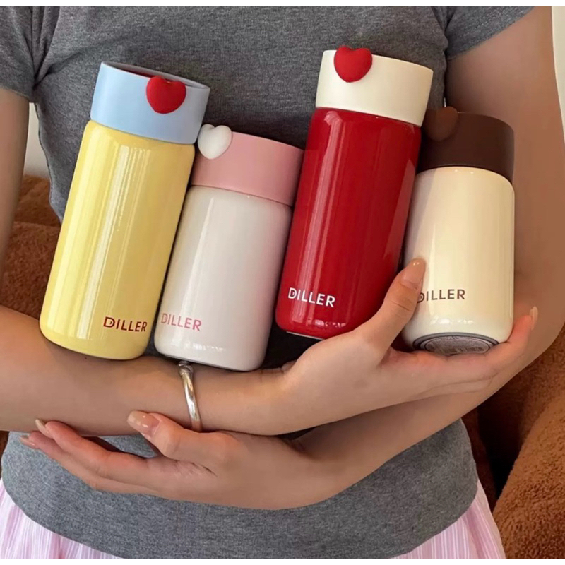 (พร้อมส่งจากไทย) Diller กระติกน้ําสูญญากาศ Thermos 316 สแตนเลสน่ารัก 280ml กระบอกพกพา กระบอกเก็บความเย็น