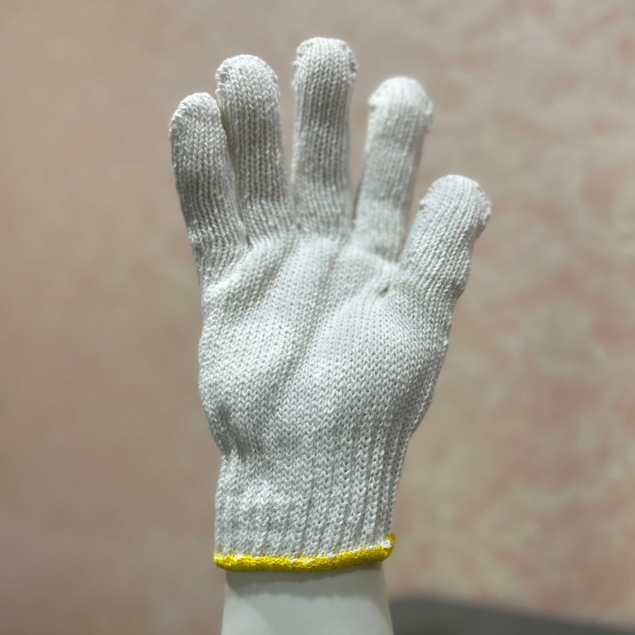 พร้อมส่ง!! ถุงมือผ้าฝ้ายเกรดA สีขาว ราคาถูก (12 คู่) ใส่ทำงาน ยกของ ก่อสร้าง พร้อมส่ง - รูปที่ 2