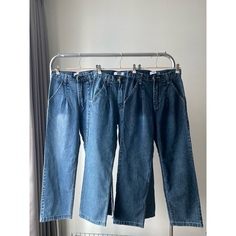 ยีนส์ขากระบอก จีบหน้าทรงbuggy jeans