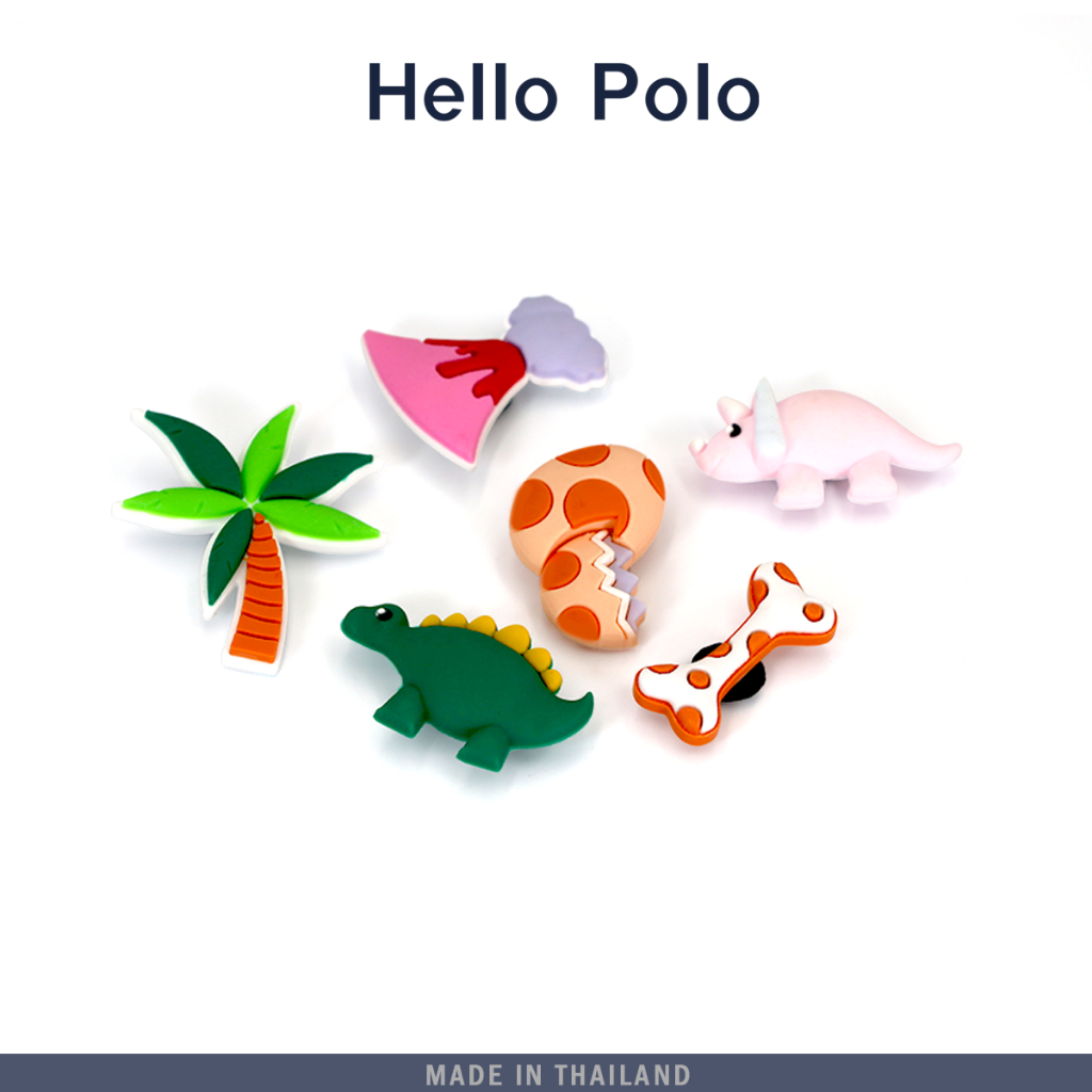 Hello Polo ของตกแต่งกระเป๋า ตัวการ์ตูนติดกระเป๋า แฟชั่น อุปกรณ์ตกแต่งกระเป๋า DIY