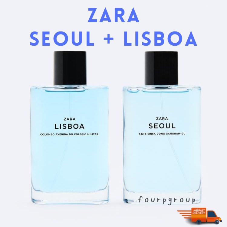 ZARA MAN Seoul+Lisboa / Blue+Silver น้ำหอมผู้ชายแพคคู่ ของแท้ หิ้วจากช้อป