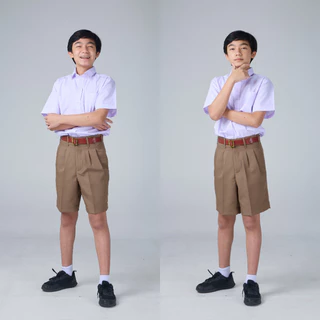 ✅ฟรี บิลเบิก✅กางเกงนักเรียนชาย สีกากี เอว 22-44 ตรารักษ์ดี