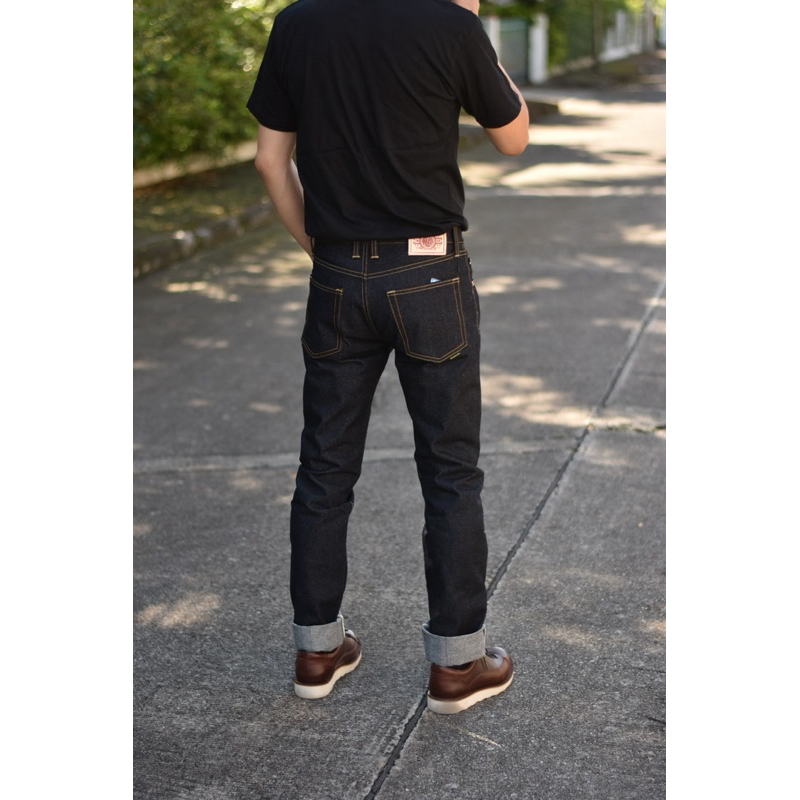 Seventyfourdenim รุ่น Zero 18Oz ผ้าดิบริมแดง สีMidnight ทรงกระบอกเล็ก ราคา ถูกที่สุด ดีลบีเคเค แกลเลอรีภาพที่ 4