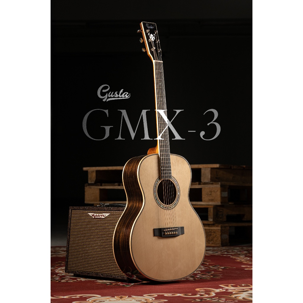 Gusta GMX3 กีต้าร์โปร่งไฟฟ้า แถมฟรี Gig Bag รับประกันศูนย์ Music Arms