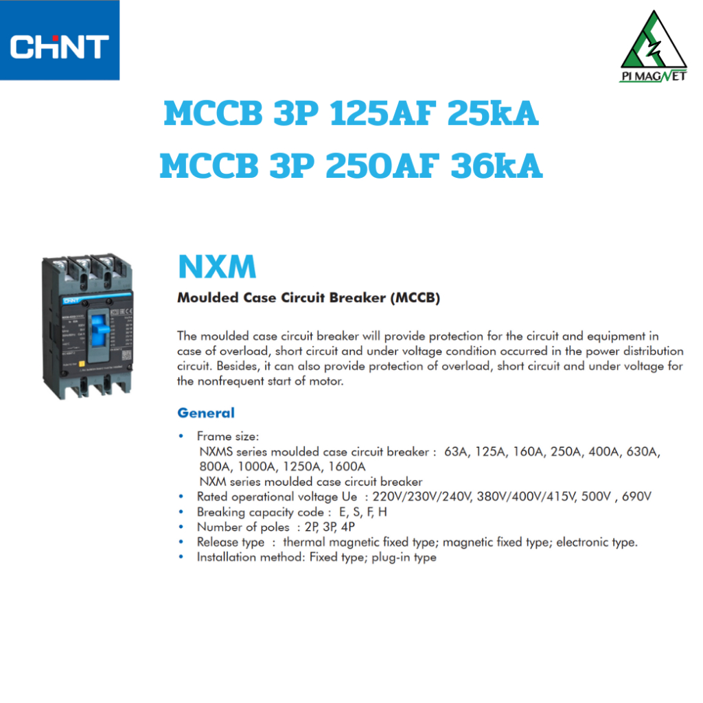 เบรคเกอร์ MCCB 3P 125AF 25kA