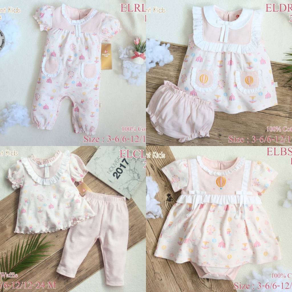 Elegant kids Playland Collection ชุดเด็กผู้หญิง3เดือน-2ขวบ 3-6M 6-12M 12-24M