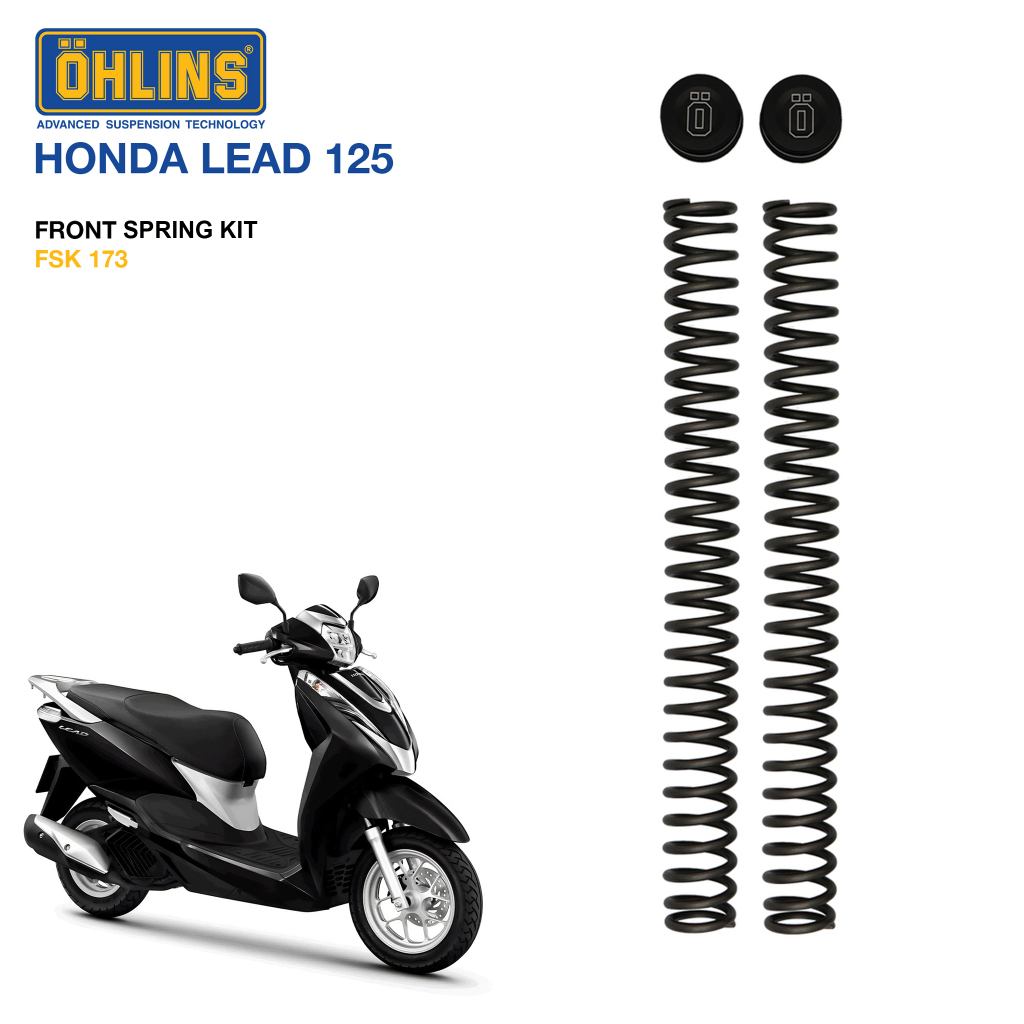 สปริงโช๊คหน้าแต่ง OHLINS FSK 173 For Honda Lead 125 / Giorno + 125