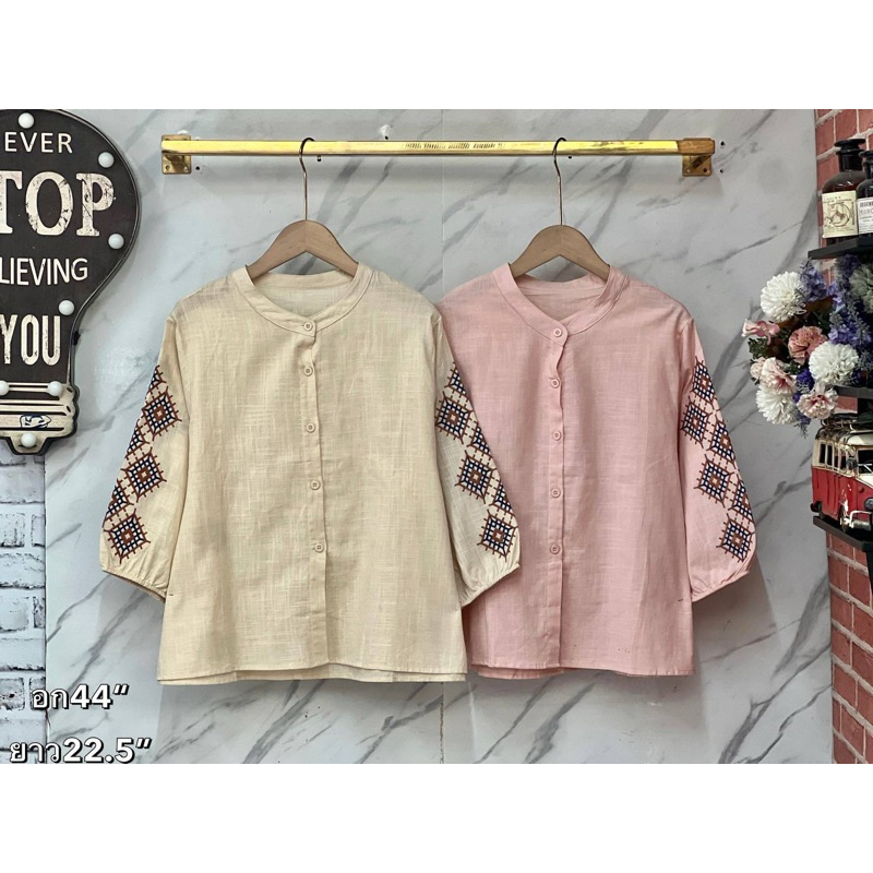ส่งฟรี เสื้องานปัก ผ้าฝ้าย เกรดพรีเมี่ยม อก 32-46” ยาว 25” ปักลายสวย นิ่ม เบา ใส่สบาย โบฮีเมี่ยนสไตล์ ส่งไว nudyda