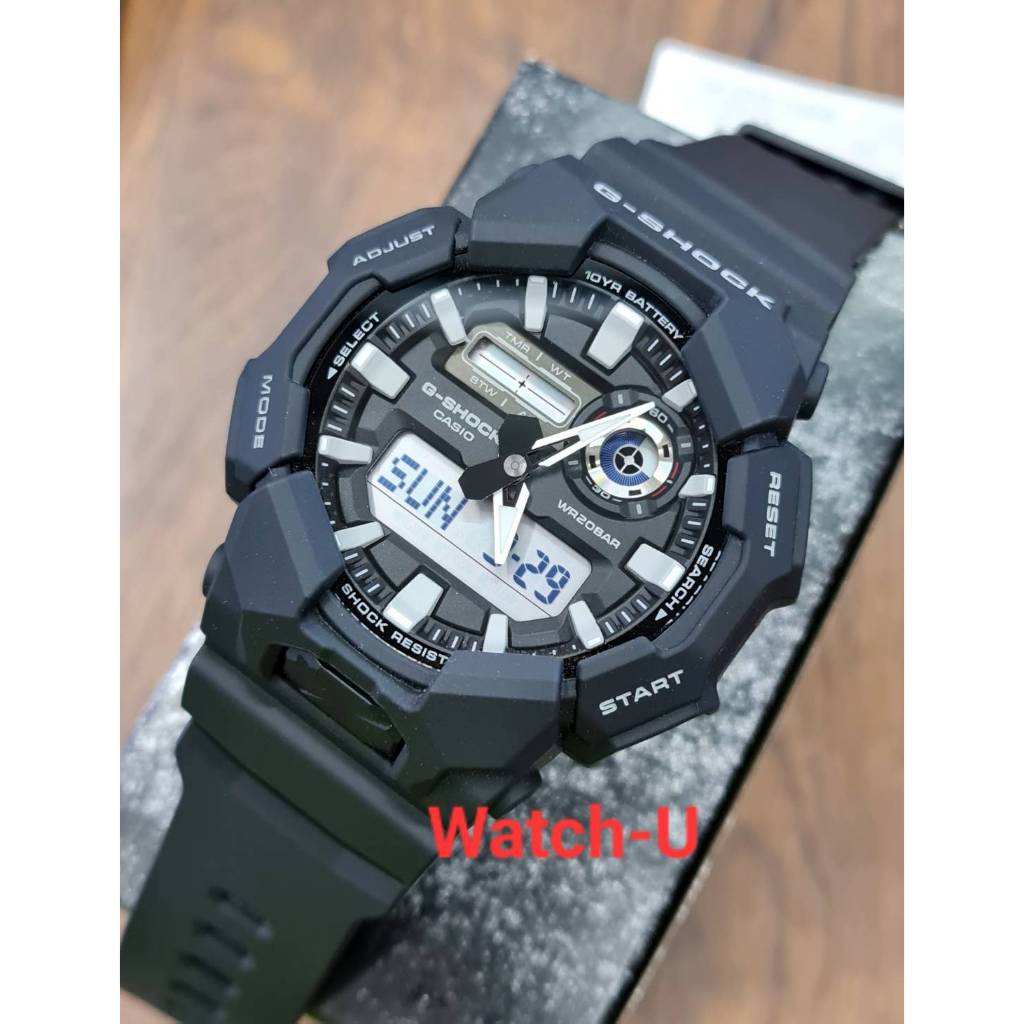 Casio G-Shock นาฬิกาข้อมือผู้ชาย สายเรซิน GA-010 รุ่น GA-010-1A , GA-010-1ADR